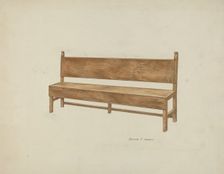 Mission Bench, c. 1936. Creator: Edward Jewett