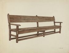 Mission Bench, c. 1938. Creator: Vera Van Voris