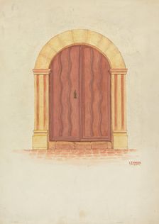 Mission Doors, 1935/1942. Creator: Warren W. Lemmon