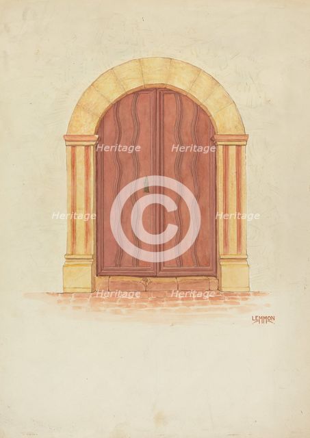 Mission Doors, 1935/1942. Creator: Warren W. Lemmon.