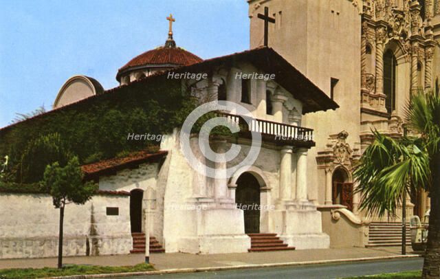 Mission Dolores, San Francisco, California, USA, 1957. Artist: Unknown