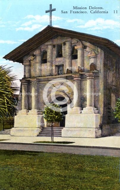 Mission Dolores, San Francisco, California, USA, 1926. Artist: Unknown