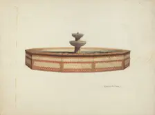 Mission Fountain, c. 1940. Creator: Raymond E. Noble