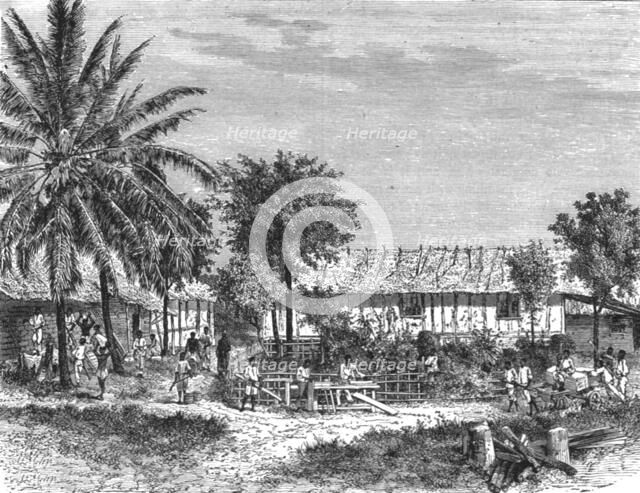 ''Mission-House of the Catholics at the Gaboon; The Gaboon.', 1875. Creator: Unknown.