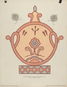Mission La Purisima Concepcion Wall Painting from the portfolio "Decorative Art...", 1935/1942. Creator: Unknown