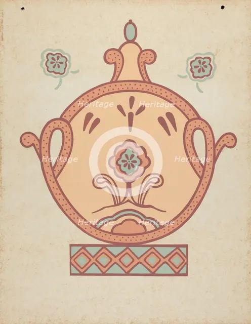 Mission La Purisima Concepcion Wall Painting from the portfolio "Decorative Art...", 1935/1942. Creator: Unknown.