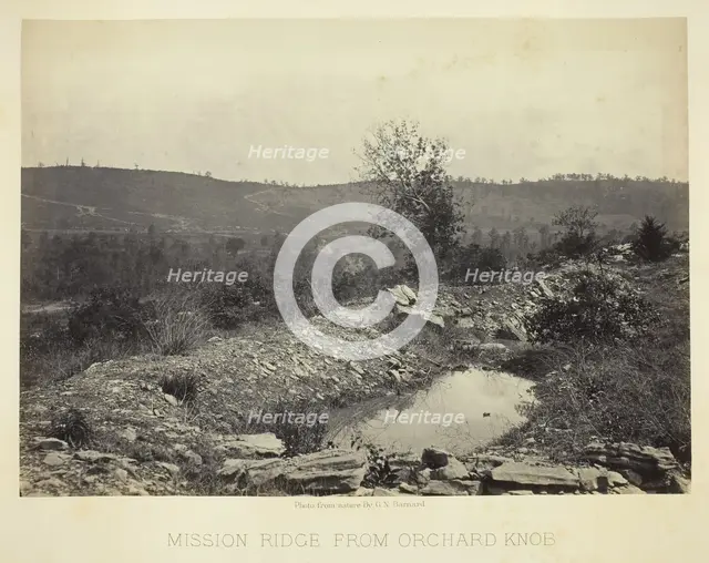 Mission Ridge from Orchard Knob, 1864/66. Creator: George N. Barnard.