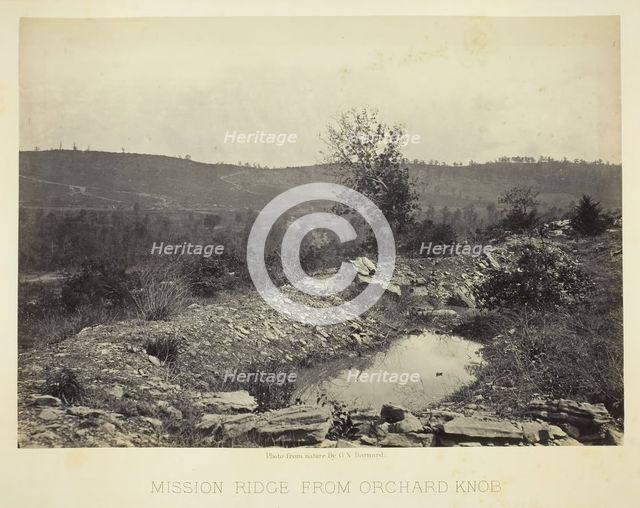 Mission Ridge from Orchard Knob, 1864/66. Creator: George N. Barnard.