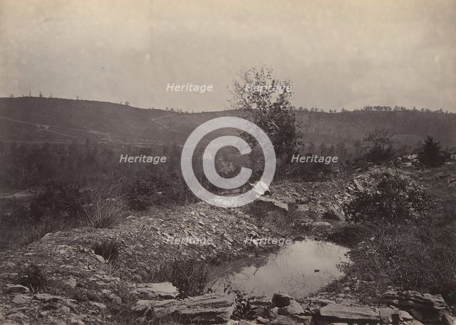 Mission Ridge from Orchard Knob, 1860s. Creator: George N. Barnard.