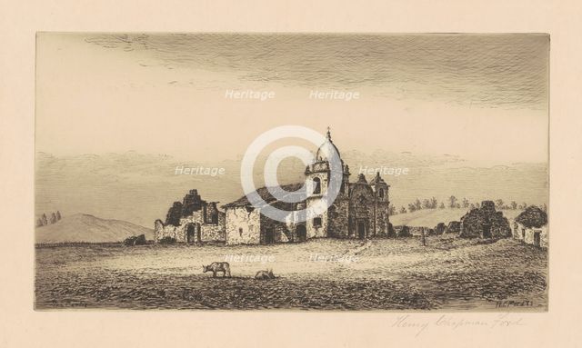 Mission San Carlos Borromeo, 1883. Creator: Henry Chapman Ford.