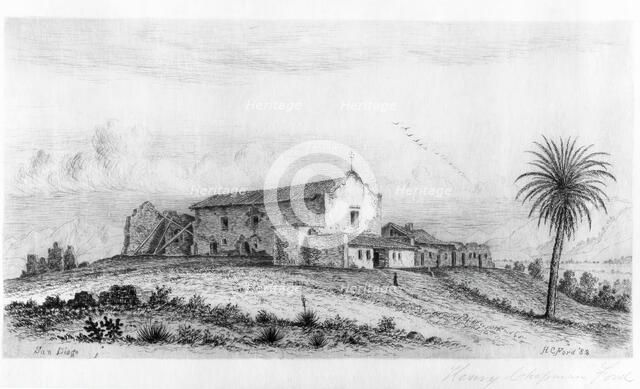 Mission San Diego, Published in 1883. Creator: Henry Chapman Ford.
