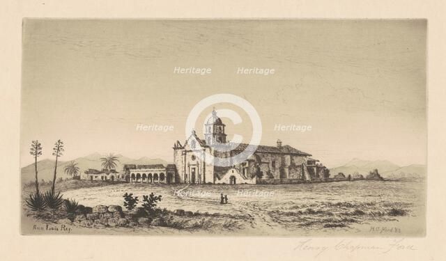 Mission San Luis Rey de Francia, 1883. Creator: Henry Chapman Ford.