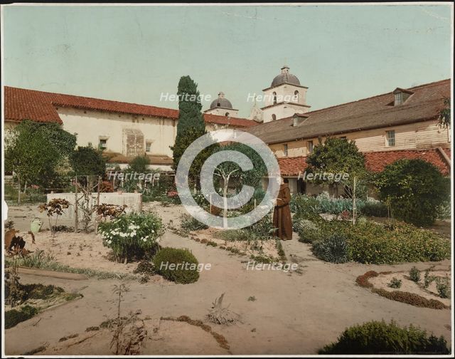 Mission Santa Barbara, California, c1899. Creator: William H. Jackson.
