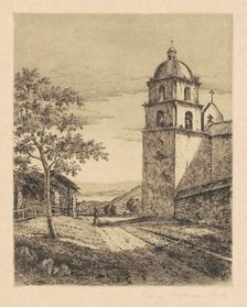 Mission Santa Barbara, Looking South, 1888. Creator: Henry Chapman Ford