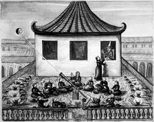 Missionaries showing the King of Siam a solar eclipse