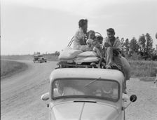 Mississippi Delta, on Mississippi highway No. 1 between Greenville and Clarksdale, 1938. Creator: Dorothea Lange