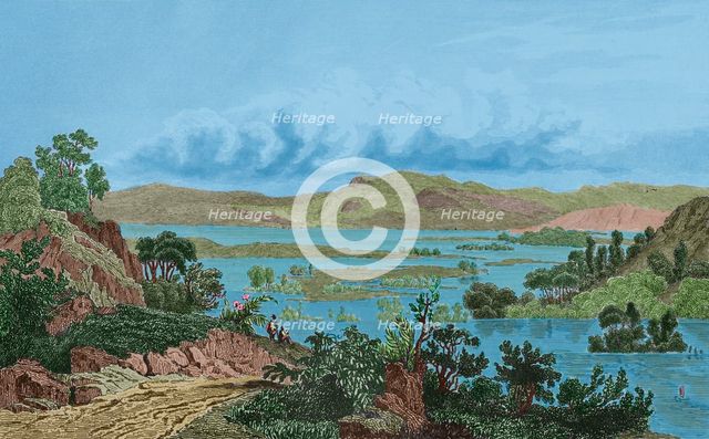 Mississippi flood, United States, 1837, (1850).  Creator: Victor-Marie-Felix Danvin.