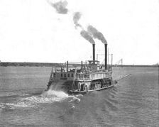 Mississippi Paddle Steamer, USA, c1900. Creator: Unknown