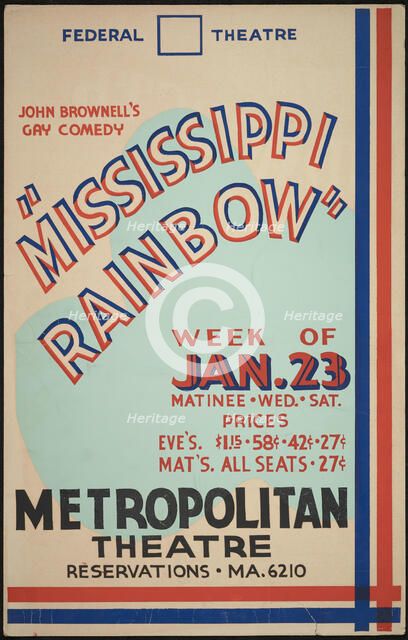 Mississippi Rainbow, Seattle, 1938. Creator: Unknown.