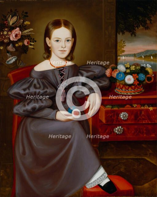 Miss Tweedy of Brooklyn, c1835-1840. Creator: Orlando Hand Bears.