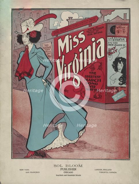 'Miss Virginia', 1899. Creator: Unknown.