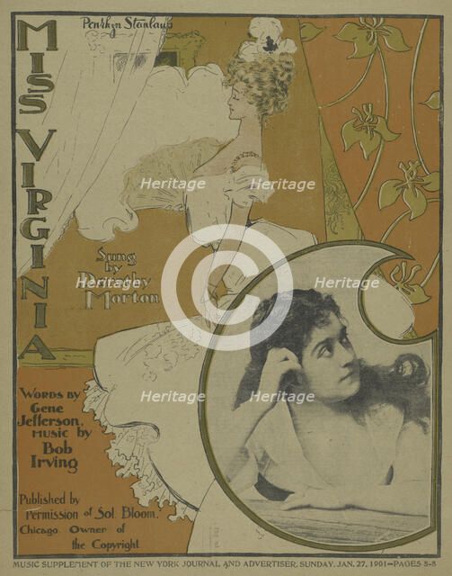 'Miss Virginia', 1899. Creators: Penrhyn Stanlaws, Bob Irving.