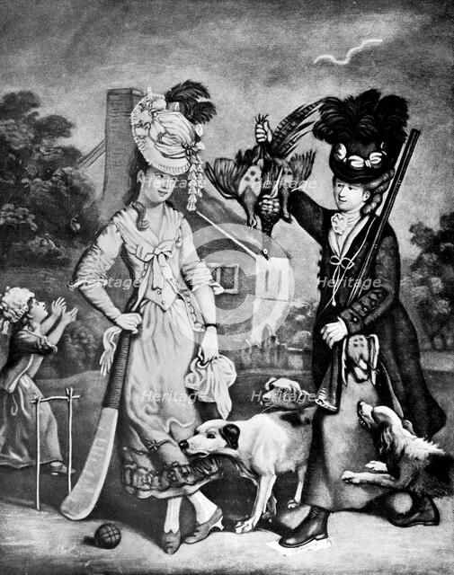 'Miss Wicket and Miss Trigger', 1770. Artist: Unknown