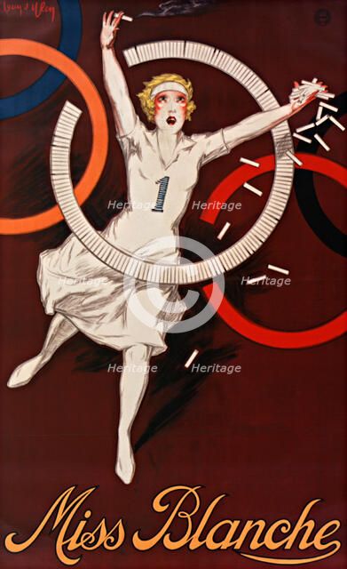 Miss Blanche Cigarettes, 1928. Creator: D'Ylen, Jean (1886-1938).
