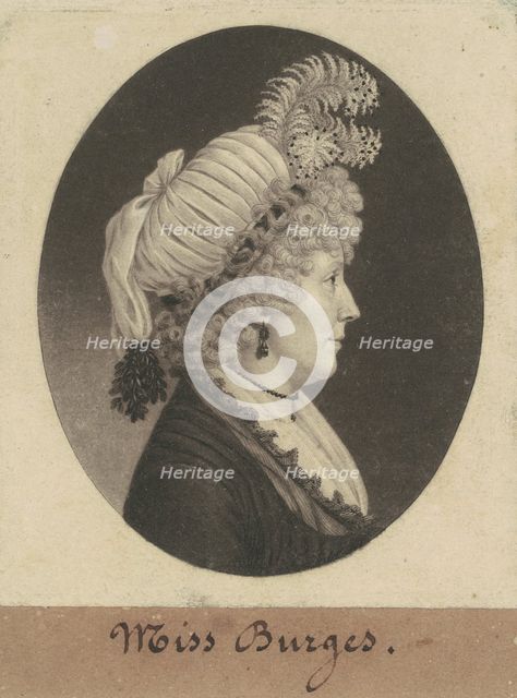 Miss Burges, 1799. Creator: Charles Balthazar Julien Févret de Saint-Mémin.
