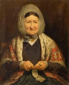 Miss Christian Kennedy (An Old Lady Knitting), c1840. Creator: James Cassie