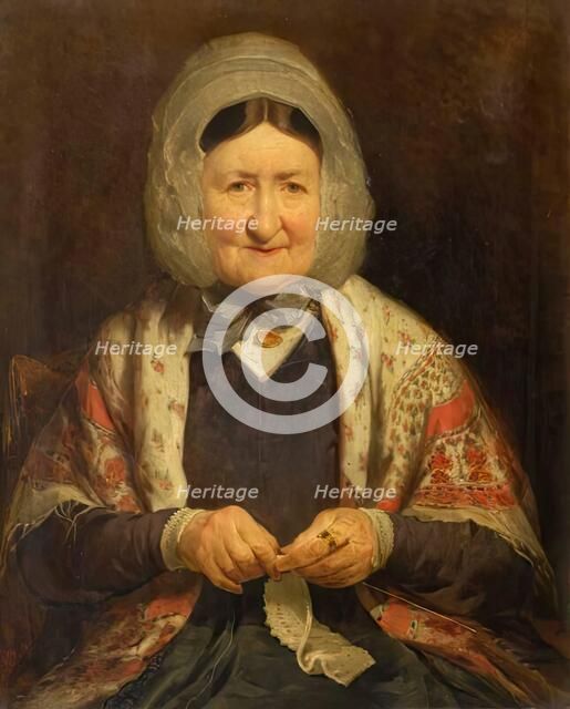 Miss Christian Kennedy (An Old Lady Knitting), c1840. Creator: James Cassie.