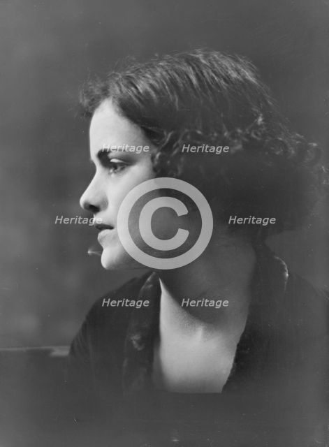 Miss Consuela Garcia, portrait photograph, 1919. Creator: Arnold Genthe.