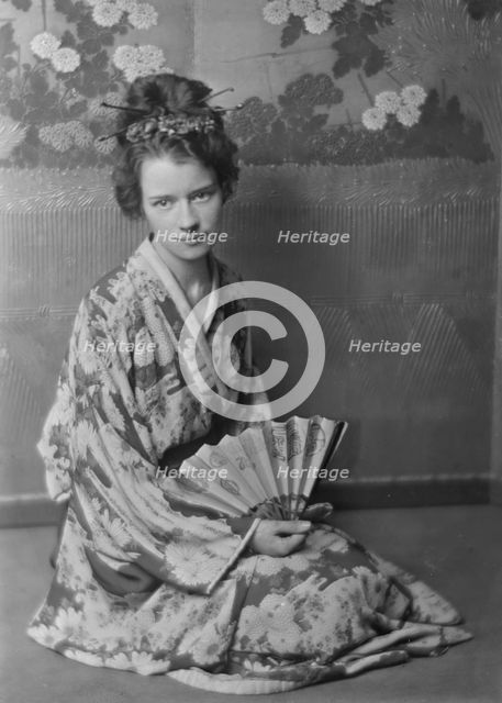 Miss Cook, portrait photograph, 1919 May 10. Creator: Arnold Genthe.