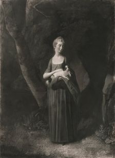 Miss Cunningham Holding Her King Charles Spaniel, 1770. Creator: Robert Healy