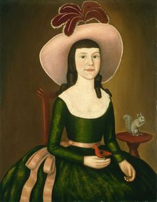 Miss Denison of Stonington, Connecticut (possibly Matilda Denison), c. 1790. Creators: Denison Limner, Joseph Steward