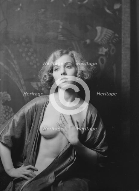 Miss Diane Hubert, portrait photograph, 1927 June 26. Creator: Arnold Genthe.