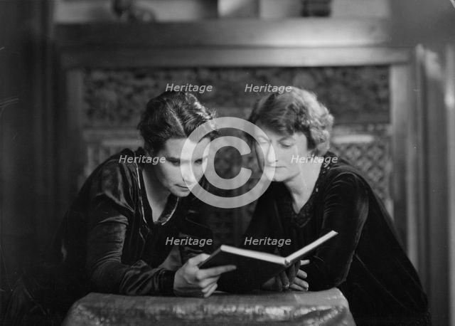 Miss Dorothy Arzner and Marion Morgan, portrait photograph, 1927.  Creator: Arnold Genthe.