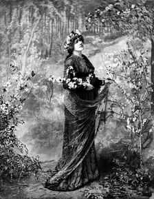 Miss Ellen Terry as Guinevere in "King Arthur," at the Lyceum, 1895. Creator: P Naumann
