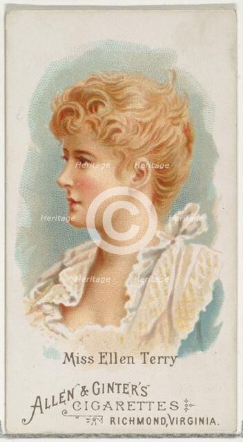 Miss Ellen Terry, from World's Beauties, Series 1 (N26) for Allen & Ginter Cigarettes, 1888., 1888. Creator: Allen & Ginter.