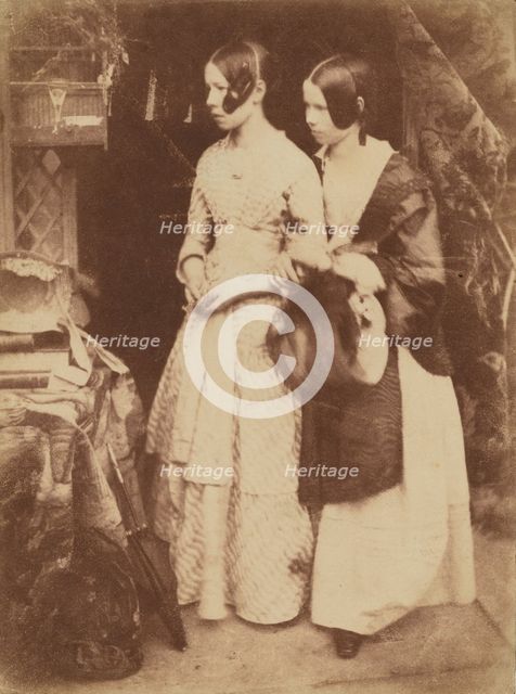 Miss Ellen and Miss Agnes Milne, 1843-1848. Creator: Hill & Adamson.