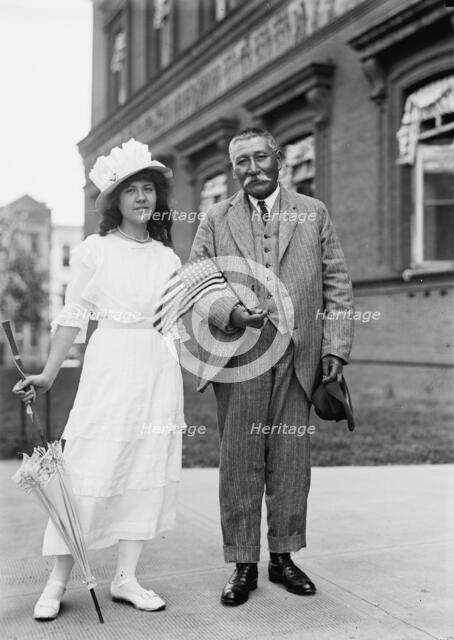 Miss Evelyn Finch with Spo Pee, 1914.  Creator: Harris & Ewing.