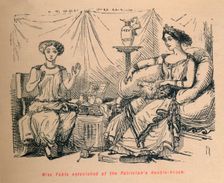 Miss Fabia astonished at the Patrician's double-knock 1852. Artist: John Leech