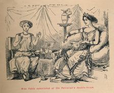 Miss Fabia astonished at the Patrician's double-knock 1852. Artist: John Leech