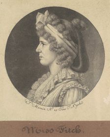 Miss Fitch, 1797. Creator: Charles Balthazar Julien Févret de Saint-Mémin
