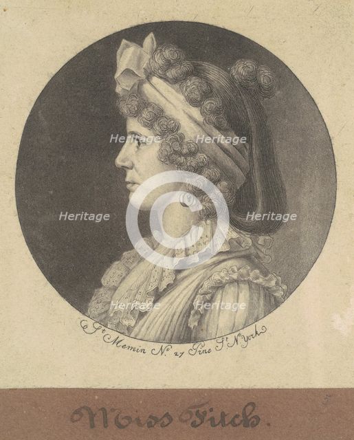 Miss Fitch, 1797. Creator: Charles Balthazar Julien Févret de Saint-Mémin.