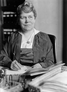 Miss Fox at Desk, 1918. Creator: Harris & Ewing