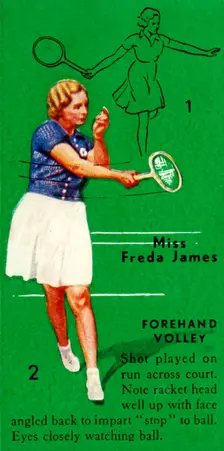 Miss Freda James - Forehand Volley c1935. Creator: Unknown