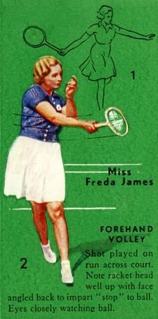Miss Freda James - Forehand Volley c1935. Creator: Unknown