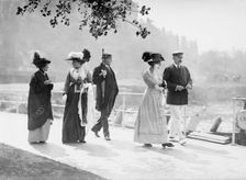 Miss Haldane, Judge Dickinson, J.P. Morgan, 1913. Creator: Bain News Service