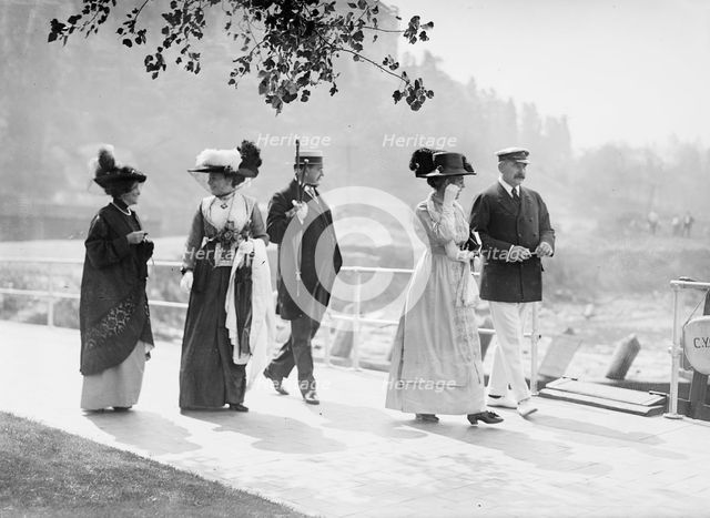 Miss Haldane, Judge Dickinson, J.P. Morgan, 1913. Creator: Bain News Service.